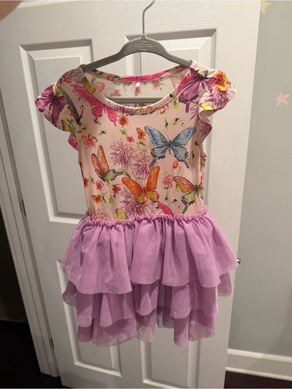 Kids Butterfly Tutu Dress - Pink & Lavender
